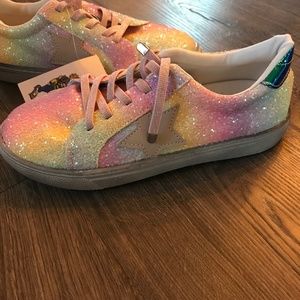 Lola And The Boys Ombré Glitter Star Sneakers